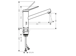 Hansgrohe Küchenarmatur Zesis M33 Einhebelmischer 150 1jet Chrom