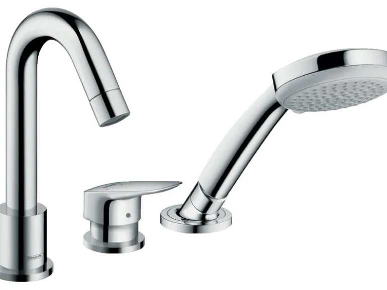 Hansgrohe 3-Loch Einhebel-Wannenarmatur Logis mit Secuflex Chrom