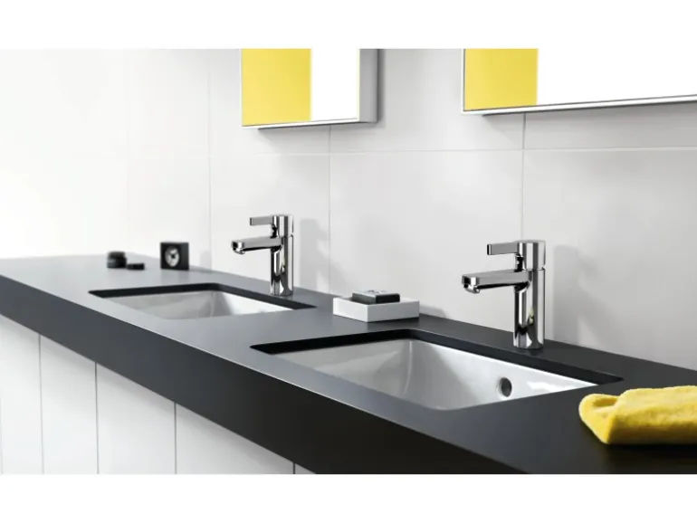 Hansgrohe Metris S Einhebel-Waschtischmischer 100 Zugstangen-Ablaufgarnitur Chr.