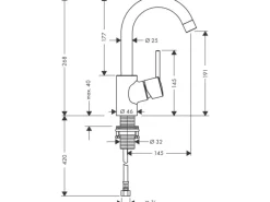 Hansgrohe Talis S Einhebel-Waschtischmischer 200 Zugstangen-Ablaufgarnitur Chrom