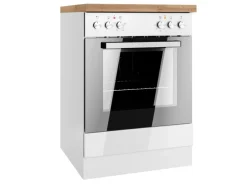 Held Küchen Herdumbauschrank Gera 60 cm Weiß/Wotan
