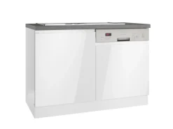 Held Küchen Spülenschrank Gera 120 cm Weiß/Beton