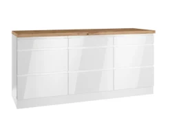 Held Küchen Unterschrank Gera 180 cm Weiß/Wotan