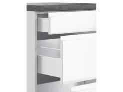 Held Küchen Unterschrank Gera 120 cm Weiß/Beton