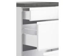 Held Küchen Unterschrank Gera 180 cm Weiß/Beton