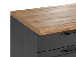 Held Küchen Unterschrank Kempten 180 cm Grau/Graphit