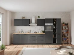 Held Küchen Unterschrank Kempten 60 cm Grau/Graphit 2 Türen