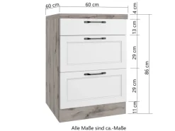 Held Küchen Unterschrank Kempten 60 cm Grau/Graphit 2 Türen