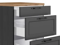 Held Küchen Unterschrank Kempten 60 cm Grau/Graphit 2 Türen