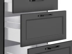 Held Küchen Winkelküche Kempten 240 cm mit E-Geräten Graphit/Grau