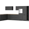 Held Küchen Winkelküche Kempten 420 cm Grau/Graphit ohne E-Geräte