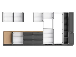 Held Küchen Winkelküche Kempten 420 cm Grau/Graphit ohne E-Geräte