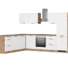Held Küchen Winkelküche Kempten 300 cm mit E-Geräten Wotan/Weiß