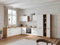 Held Küchen Winkelküche Kempten 360 cm mit E-Geräten Wotan/Weiß