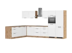 Held Küchen Winkelküche Kempten 360 cm Grau/Graphit mit E-Geräten Induktion