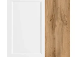 Held Küchen Winkelküche Kempten 360 cm Weiß/Wotan mit E-Geräten /autark