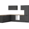 Held Küchen Winkelküche Kempten 300 cm ohne E-Geräte Graphit/Grau
