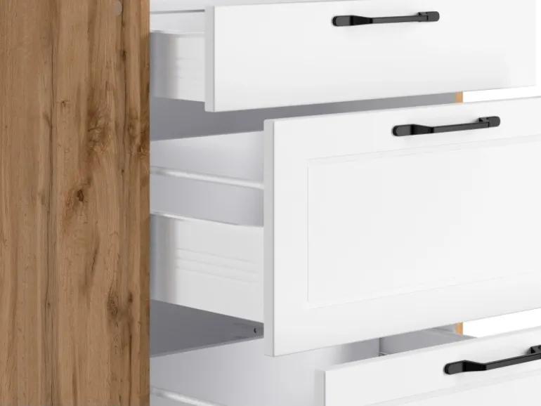 Held Küchen Winkelküche Kempten 240 cm mit E-Geräten Wotan/Weiß