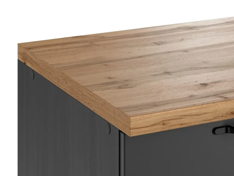 Held Küchen Winkelküche Kempten 360 cm Weiß/Wotan mit E-Geräten Induktion