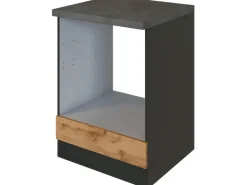 Held Möbel Küchen-Herdumbau Sorrento 60x85x60cm Nische f. Ofen WotanEiche-Grafit