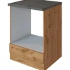 Held Möbel Küchen-Herdumbau Sorrento B60 x H85 x T60cm Nische f. Ofen Wotaneiche
