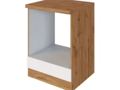 Held Möbel Küchen-Herdumbau Sorrento 60x85xT60cm Nische f. Ofen Weiß-WotanEiche