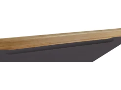 Held Möbel Küchen-Herdumbauschrank Turin 60 cm Graphit/Wotaneiche