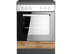 Held Möbel Küchen-Herdumbauschrank Turin 60 cm Wotaneiche/Graphit