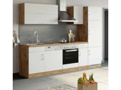 Held Möbel Küchen-Hängeschrank Sorrento BxHxT 40cm x 57cm x 34cm Weiß-Wotaneiche