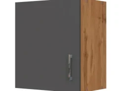 Held Möbel Küchen-Hängeschrank Sorrento BxHxT 50x57x34cm Anthrazit-Wotaneiche