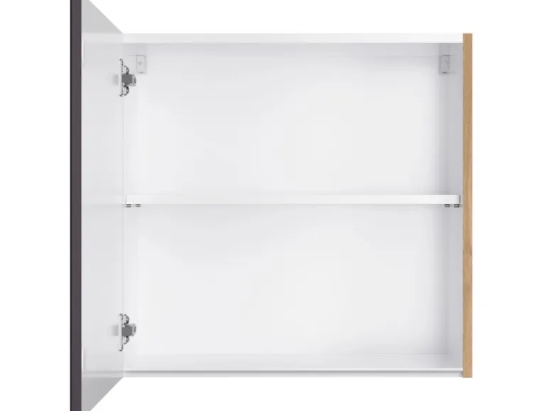 Held Möbel Küchen-Hängeschrank Turin 60 cm Graphit/Wotaneiche