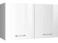 Held Möbel Küchen-Hängeschrank Mailand 100 cm Hochglanz Weiß/Weiß