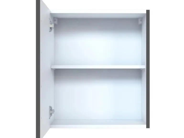 Held Möbel Küchen-Hängeschrank Mailand 50 cm Hochglanz Graphit/Graphit