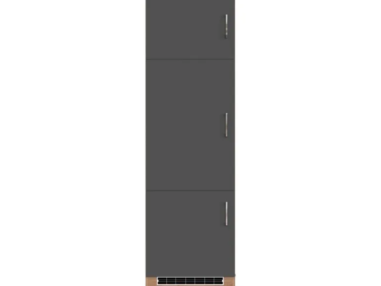 Held Möbel Küchen-Kühlschr.umbau Sorrento 60x200x60cm Nische Anthra.-WotanEiche
