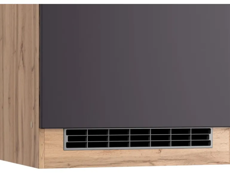 Held Möbel Küchen-OfenKüchen-Umbauschrank Turin 60 cm Graphit/Wotaneiche