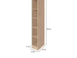 Held Möbel Küchenregal Sorrento BxHxT 30x 200x 60 cm 4 Einlegeböden Wotaneiche