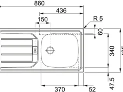 Held Möbel Küchen-Spülenunterschrank Mailand 100 cm Hochglanz Weiß/Weiß
