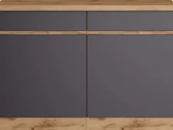 Held Möbel Küchenunterschrank Turin 120 cm Graphit/Wotaneiche