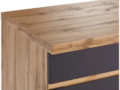 Held Möbel Küchenunterschrank Turin 120 cm Graphit/Wotaneiche