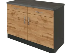 Held Möbel Küchen-Unterschrank Sorrento 100x85x60cm 2 Schub.  Wotan.-Graf.