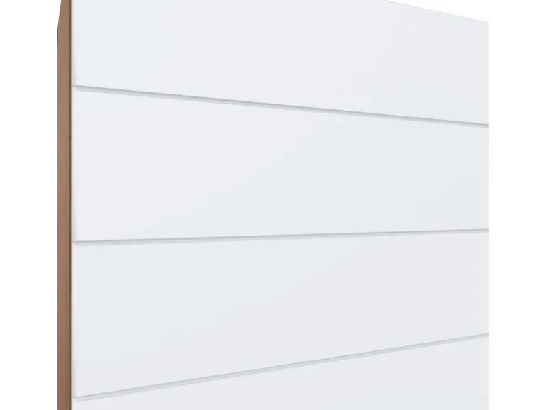 Held Möbel Küchenzeile 300 cm Matt Weiß-Wotaneiche ohne E-Geräte