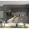 Held Möbel Küchenzeile 300 cm Matt Grau-Wotaneiche