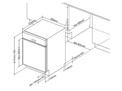 Held Möbel Küchenzeile Mailand 330 cm Grau Hochglanz-Grau Matt mit E-Geräten