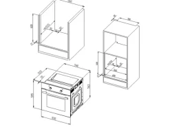 Held Möbel Küchenzeile Mailand 330 cm Weiß Hochglanz-Weiß Matt mit E-Geräten