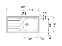 Held Möbel Küchenzeile Mailand 380 cm Grau Hochglanz-Grau Matt ohne E-Geräte