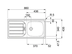 Held Möbel Küchenzeile Mailand 330 cm Grau Hochglanz-Grau Matt ohne E-Geräte