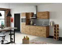 Held Möbel Küchenzeile Sorrento 270 cm Wotaneiche-Wotaneiche