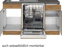 Held Möbel Küchenzeile Sorrento 210 cm Wotaneiche-Wotaneiche Winkel