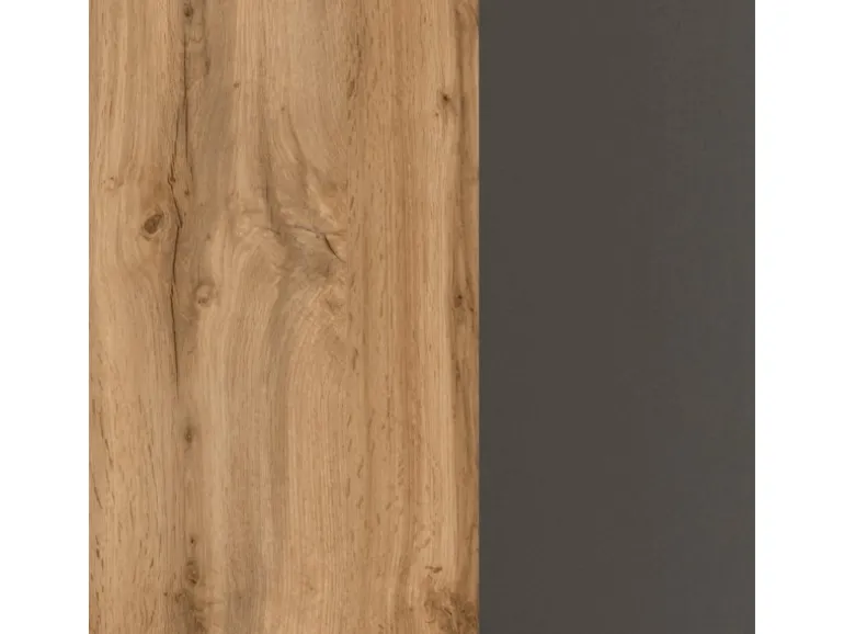 Held Möbel Küchenzeile Sorrento 210/270 cm Wotaneiche-Grafit Winkel