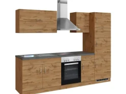 Held Möbel Küchenzeile Sorrento 270 cm Wotaneiche-Wotaneiche